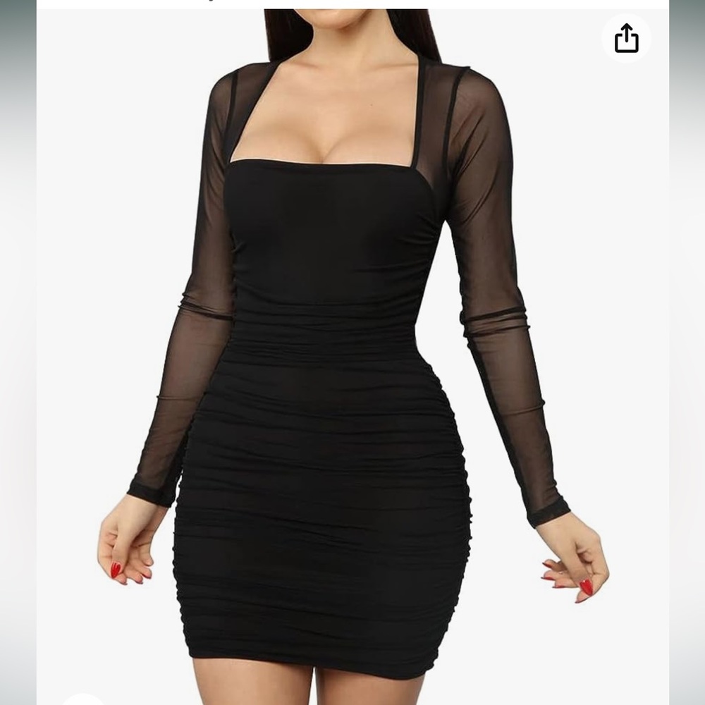 Black bodycon dress